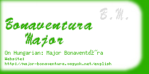 bonaventura major business card